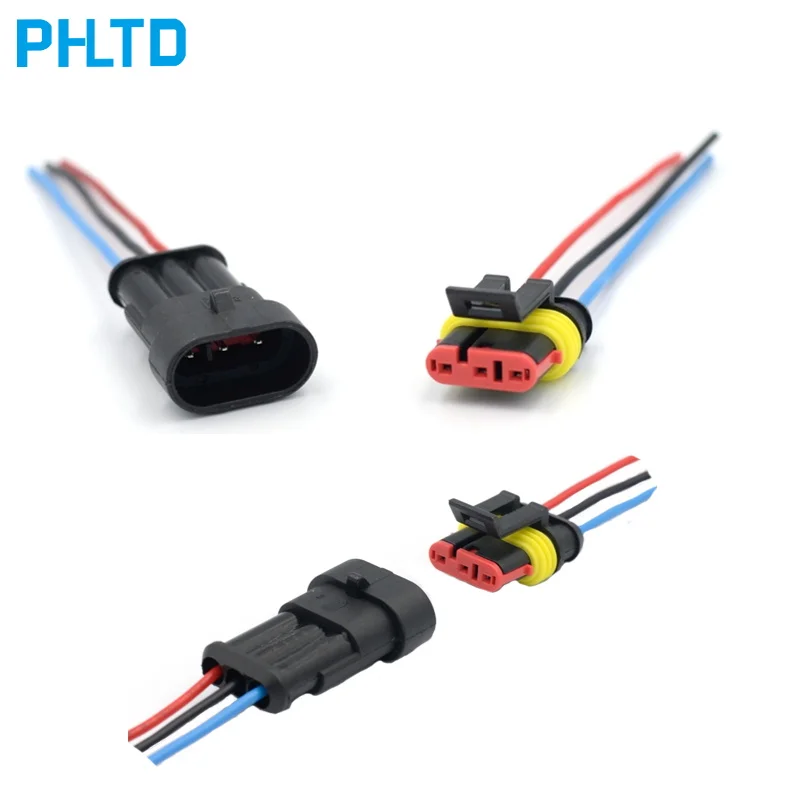 Водонепроницаемый разъем комплект 1/2/3/4/5/6 Pin AMP супер печать Водонепроницаемый провод разъем мужской и женский разъем автомобиля Водонепроницаемый разъем