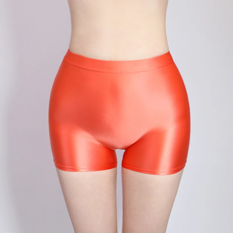 16 colour plus big 3XL satin smooth opaque pantyhose bright wet tights sexy silk  Japanese slim high waisted women's shorts