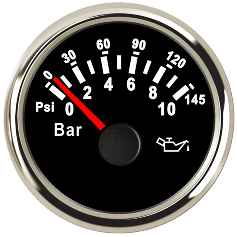 Измеритель давления масла на 10 бар 145psi для автомобиля мотоцикла лодки грузовика