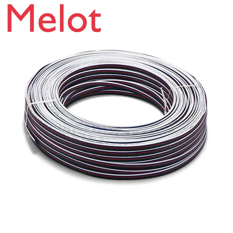 

10roll 100m 22AWG 20AWG 18AWG 2 3 4 Pin RGB Extension Cable 5 6 Core RGBW Electrical Copper Wire For LED Strip Light Bulb Lamp
