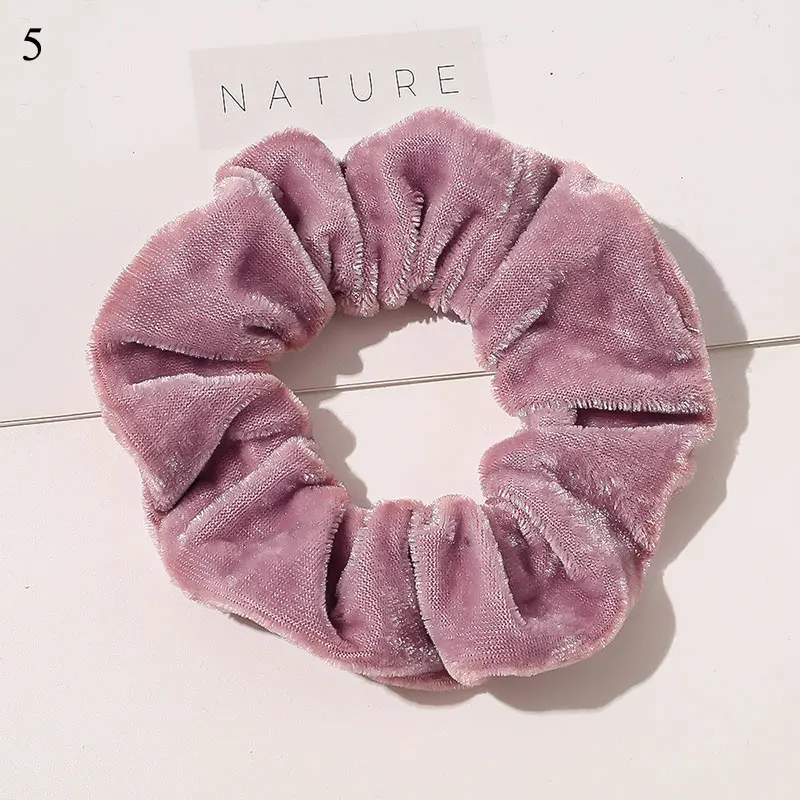 big hair clips 2021 Korea Velvet Scrunchie Elastic Hair Bands Solid Color Fashion Headband Ponytail Holder Hair Ties Hair Accessoires Free Ship pink hair clips