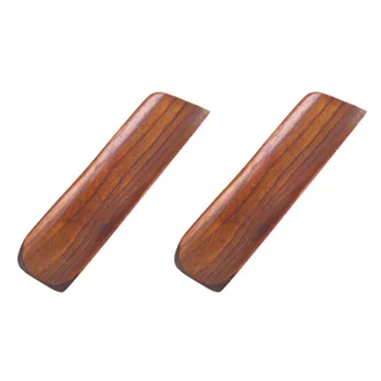 

2 pcs Wooden Sushi Trays Beveled Edge Towel Rectangular Napkin Plate Holder Dish for Dumpling Snack Sashimi