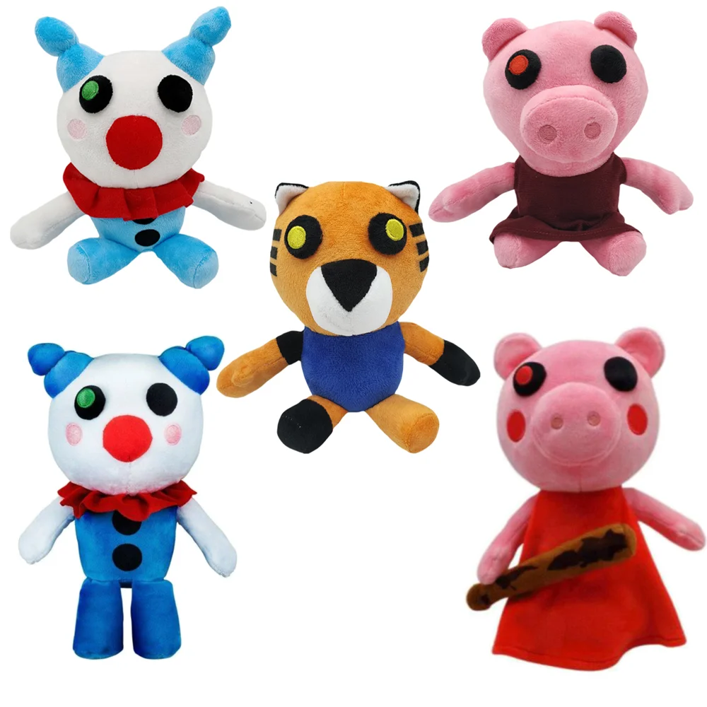 Compra online de Roblox Piggy Bonecos de pelúcia Porco Tigre Palhaço Forma  Peluche Brinquedo de pelúcia macio Figura de ação Presentes para crianças