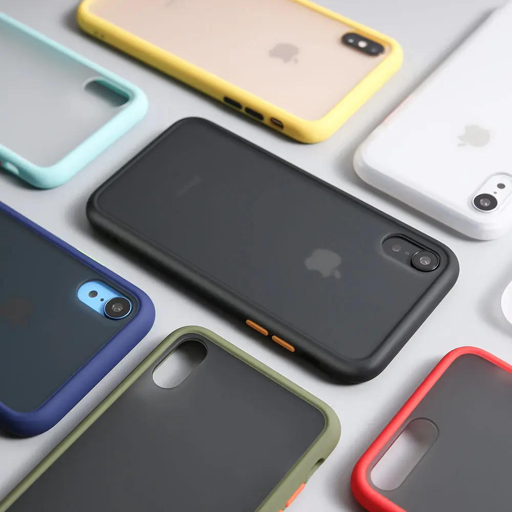 

for IPhone 11 Case Transparent Anti-shock Silicone Frame Case for IPhone 7plus 8p X Xr Xsmax coque for Iphone 11 anti choc