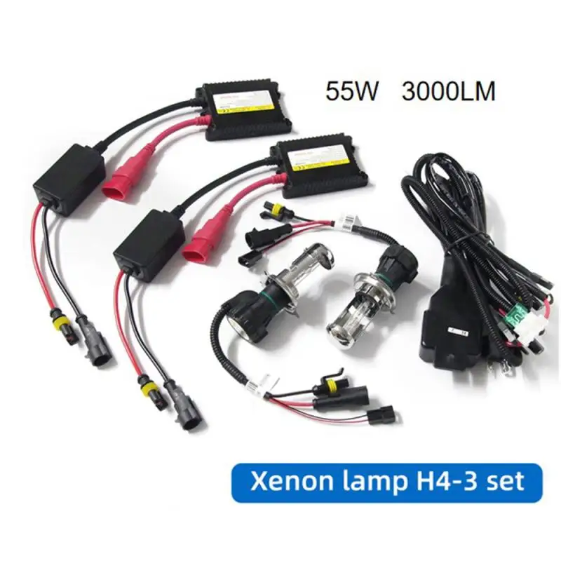 2 предмета 12V 35& 55 Вт автомобильные ксеноновые H4 HID переделочный комплект лампы авто лампы фар 3000k 4300k 6000k 8000K автомобильные аксессуары