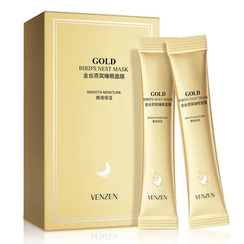 

20 Pieces Gold Bird's Nest Mask Sleeping Anti-Aging Moisturizing Oil-control Whitening Pigmentation Corrector Whole Face