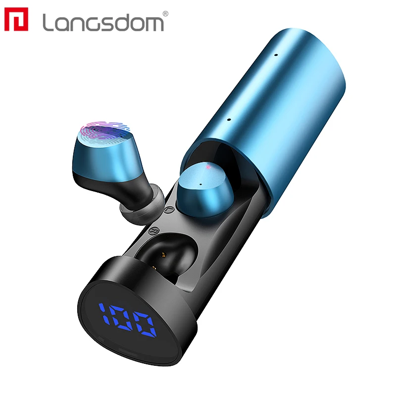 Langsdom наушники TWS Bluetooth наушники светодиодный беспроводные наушники для телефона Xiaomi гарнитура Мини магнитные наушники стерео Аурикулярные