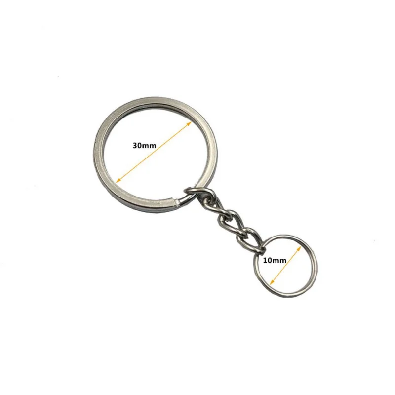 20PCS DIY Key Rings Key Chain Split Ring Short Chain Key Holder Key Rings 30mm W