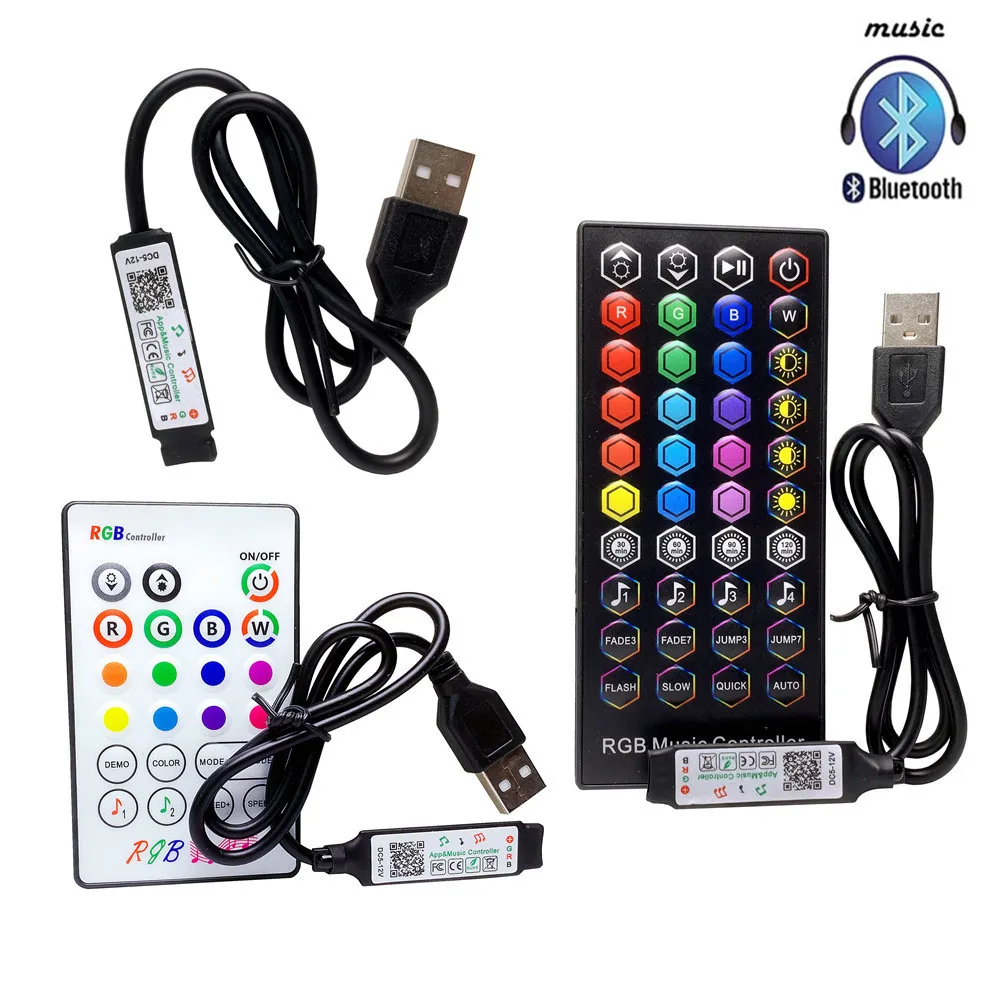 Mini Smart RGB bluetooth USB LED Remote Controller for 3528 5050 RGB Light . 