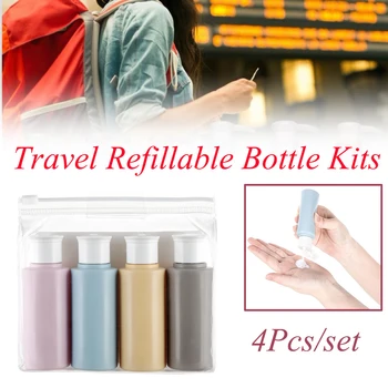 

3pcs/set Nordic Syle Travel Refillable Bottle Kit Portable Essence Shampoo Shower Gel Bottles Container Can carry on the Plane