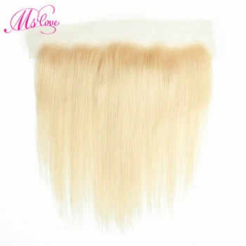 

613 Blonde Straight Human Hair Lace Ftontal Green Grey Orange Pink Purple Red Yellow 13*4 Lace Closure Brazilian Remy Hair