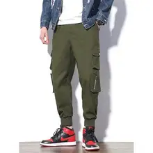 Мужские брюки-карго в стиле хип-хоп с поясом, S-XXXL, мужские Лоскутные Комбинезоны, Японская уличная одежда, штаны для бега, мужские дизайнерские шаровары