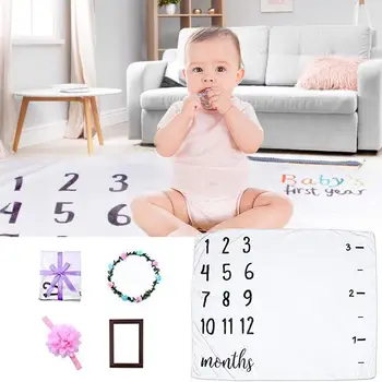 

Baby Monthly Milestone Blanket Large Photo Blanket For Boy Girl Baby Shower