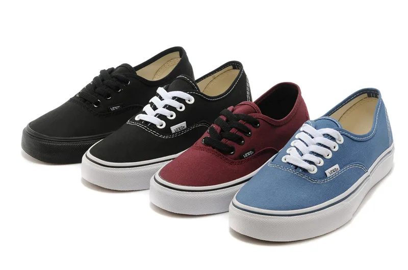 Auténtico furgonetas de la pared de la serie Era de los hombres/de las mujeres zapatos de skate Zapatos rojo clásico/colores negros de talla de zapatillas Eur 35-44