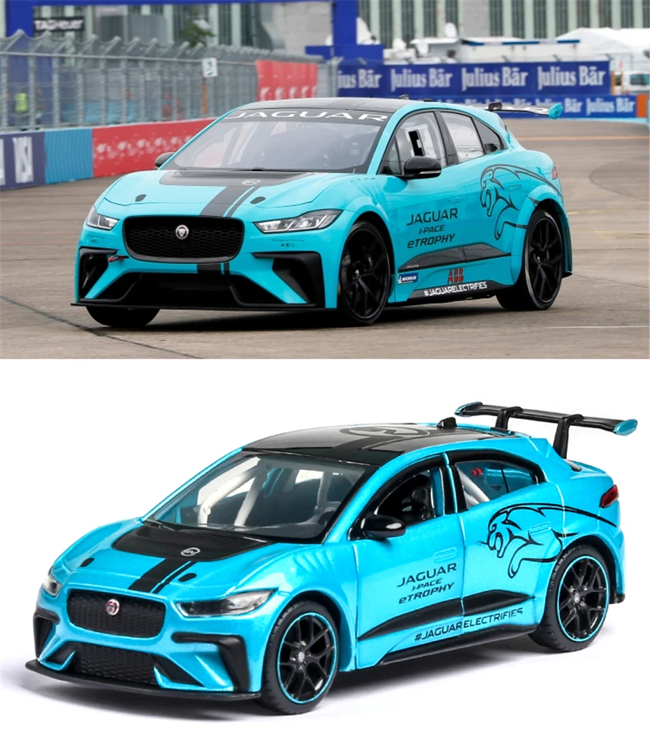 MEOA Новая Модель гоночного автомобиля 1:36 I-Pace Etrophy с огнями/звуком, функция быстрого и яростного Diecasts& Toy Vehicles подарок