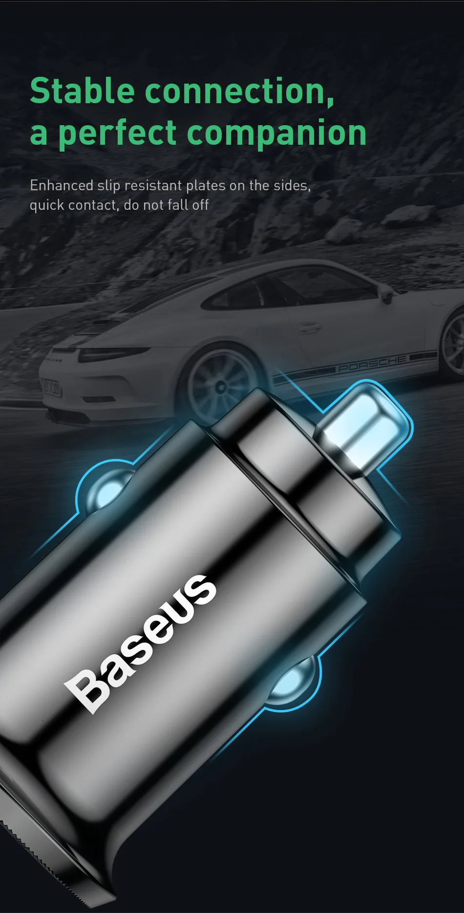 Baseus mi ni USB Автомобильное зарядное устройство Quick Charge 3,0 Автомобильное зарядное устройство для iPhone samsung Xiaomi mi QC3.0 QC Быстрая Мобильная Автомобильная зарядка