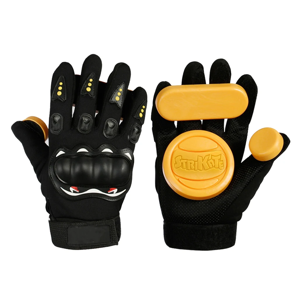Skateboard Slide Gloves Downhill Longboarding Gloves with 3/4 Slider Puck