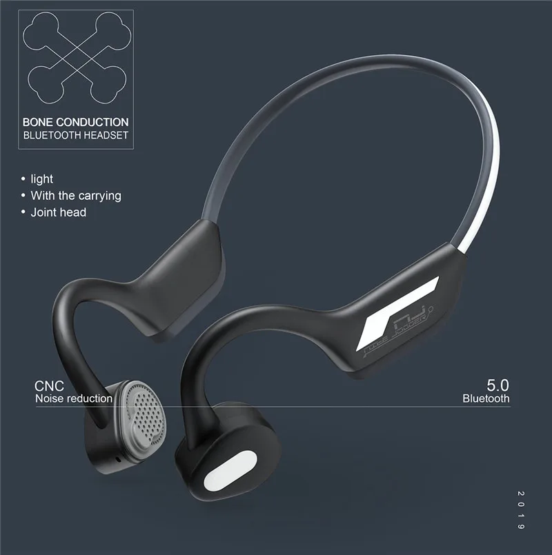 J31 костной проводящий ночной бегущий отражающий Bluetooth 5,0 беспроводной костной проводимости спорта на открытом воздухе наушники hands-free гарнитура