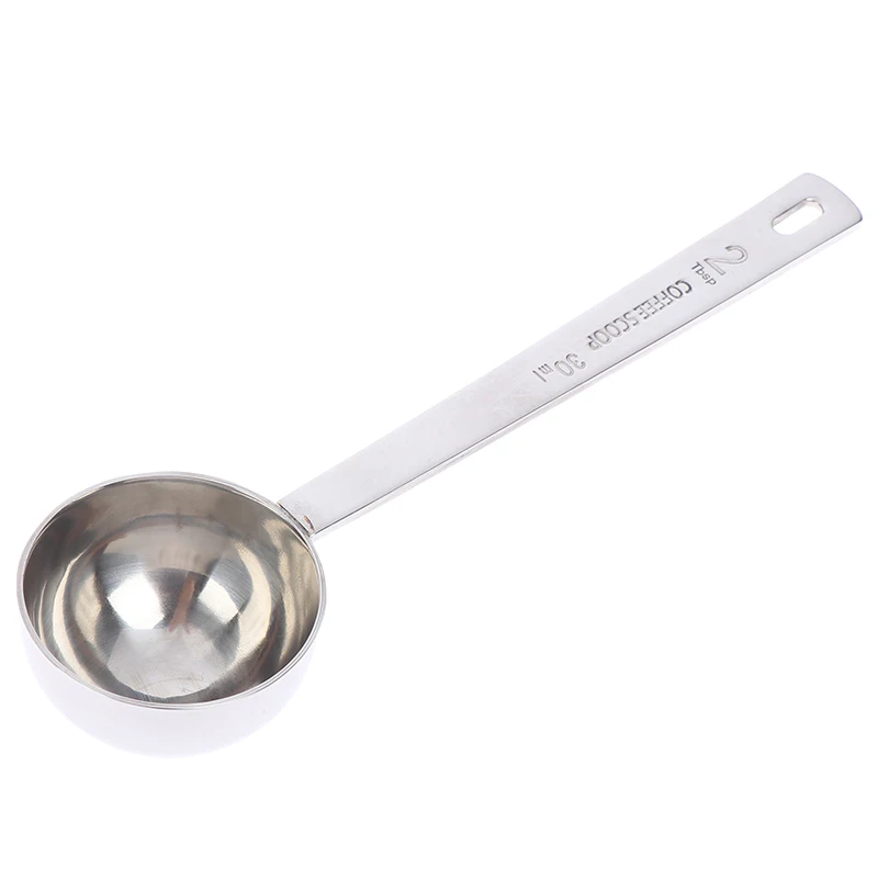 

1PCS 30ML Thicken Stainless Steel Smooth Long Handle Tablespoon Metal Measuring Spoon Coffee Scoop Milk Spoons Kitchen Bar Tools