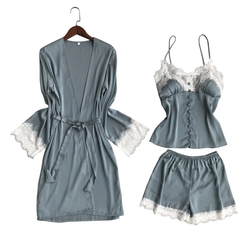 Женские пижамы из трех частей сексуальные подтяжки шорты домашний сервис модный