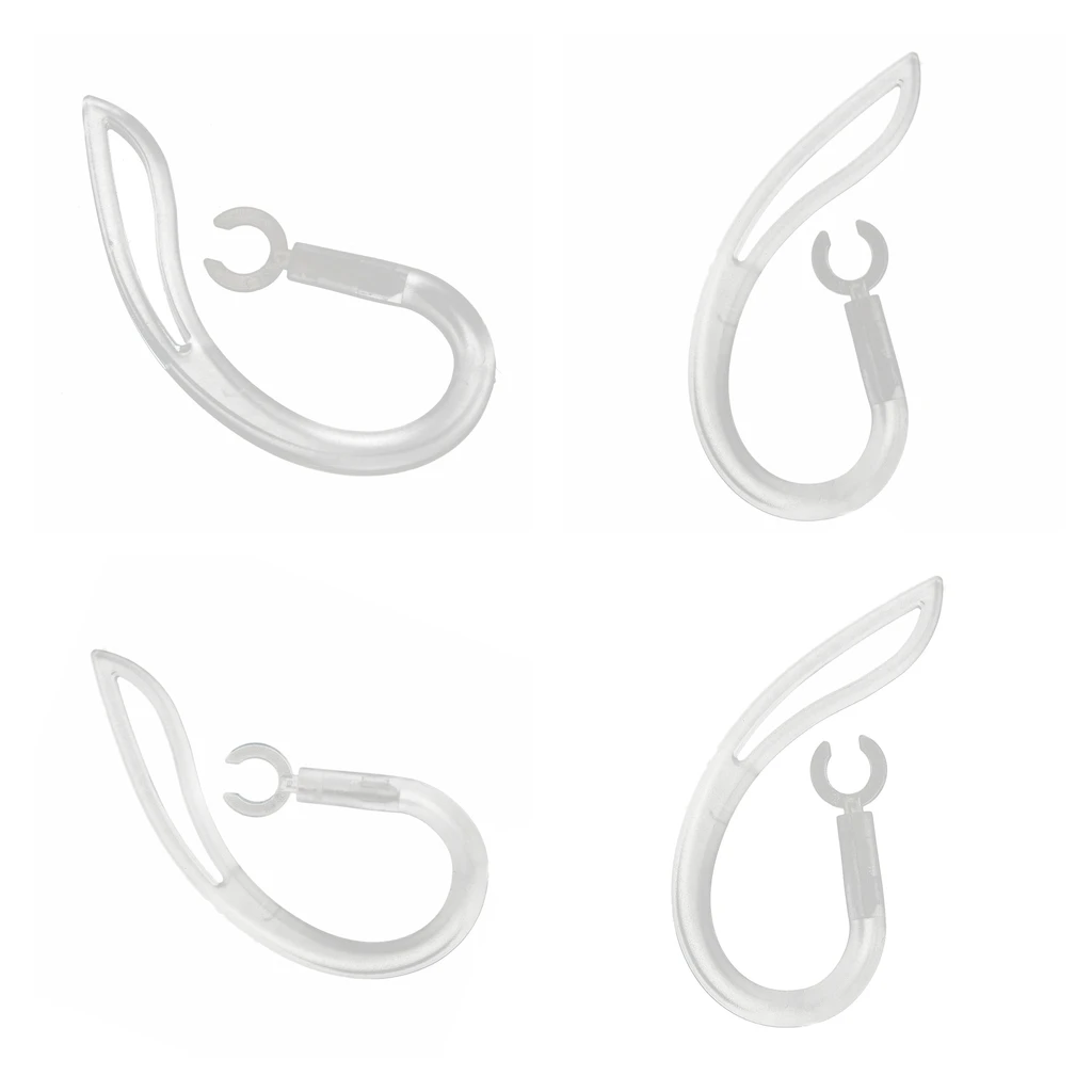 4pcs Clear Replacement Bluetooth Headset Earhooks for Plantronics Marque M155 M165 M1100 M100 M55 M28 M25 (6mm)