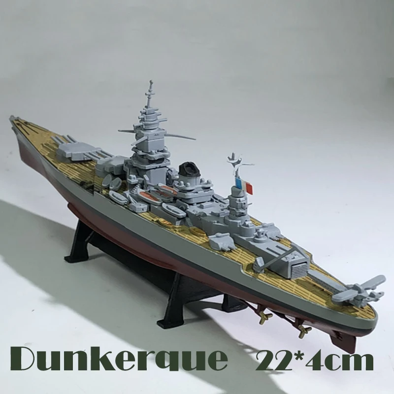 French Dunkerque 1/1000 WW2 немецкий линкор тильпиц военный Сплав Имитация статического готового продукта Модель Коллекция военных энтузиастов - Цвет: French Dunkerque