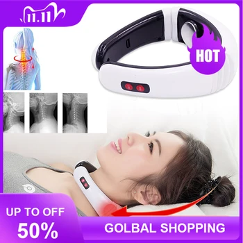 

Vibration Neck Massager Magnetic Air Pressure Infrared Heating Massage Glasses Electric Acupuncture Eyes Care Device Massager