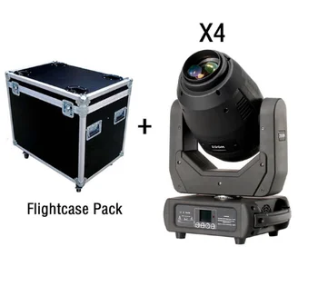 

E-4pcs+flight Case 250w Led Moving head Spot Light Beam Spot Wash 3 in1 And Zoom Function