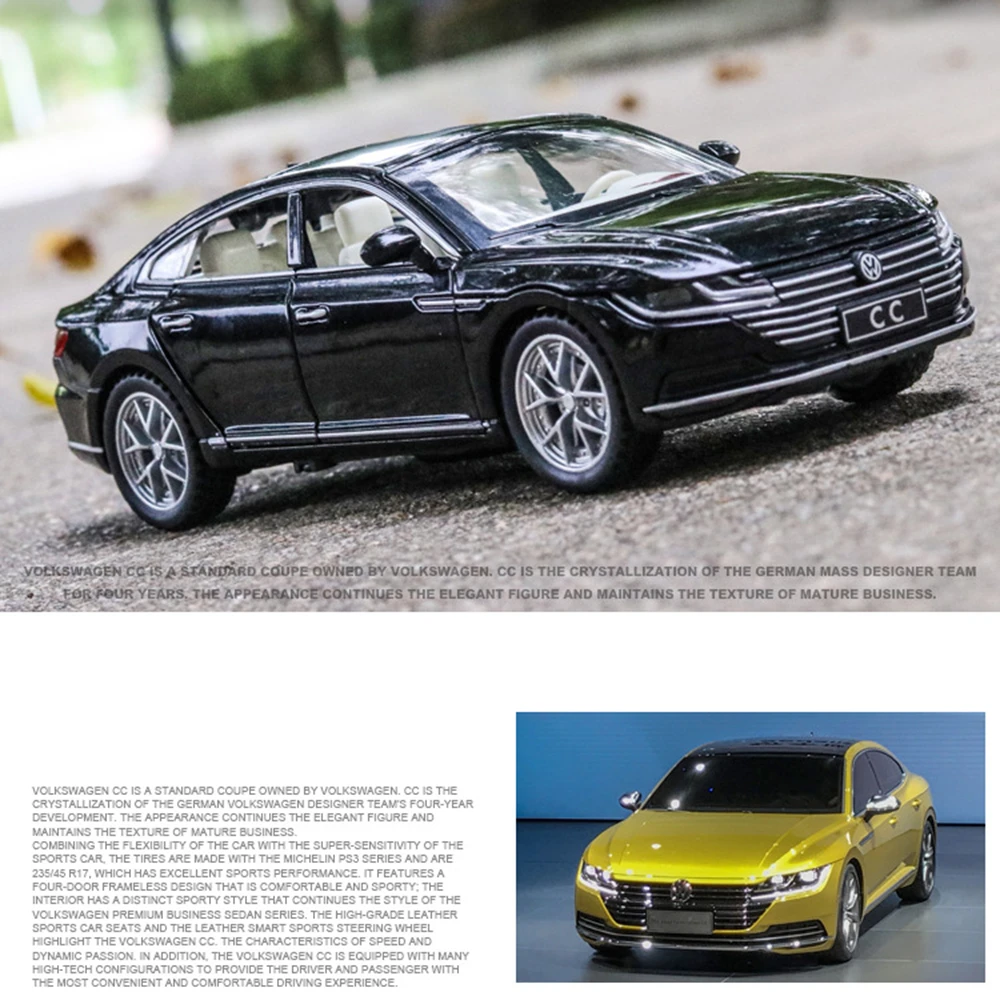 1:32 Volkswagen CC литая под давлением игрушка музыкальная с подсветкой машина транспортных средств Hot Wheel модель автомобиля металлический корпус