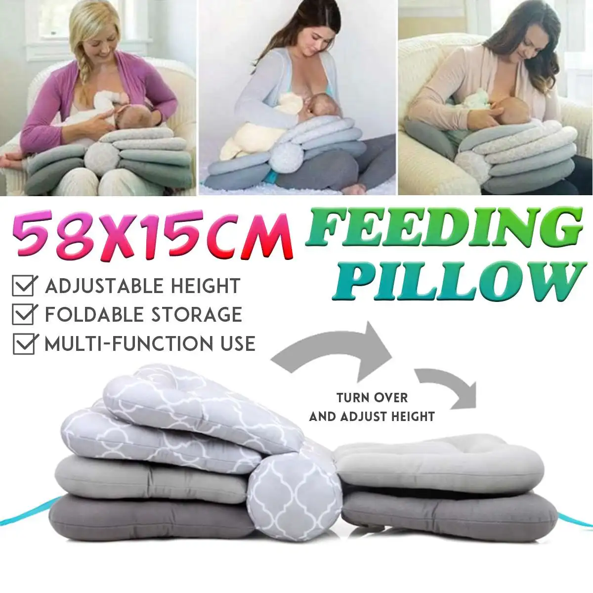 Adjustable Nursing Pillow Practical Infant Feeding Support Pillow