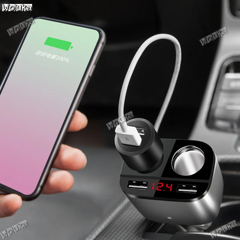 One drag three one drag two прикуриватель адаптер usb для мобильного телефона многофункциональное автомобильное зарядное устройство CD50 Q06