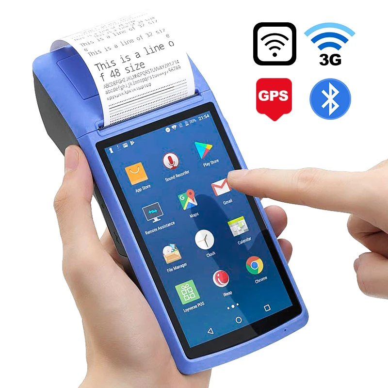 

Android PDA NFC POS Receipt Bill Thermal Wifi Bluetooth Mobile Printer 58mm Wireless Handheld Terminal PDA Camera Mobile devices