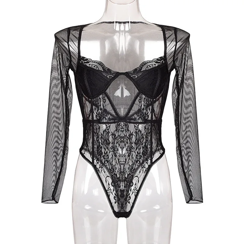long sleeve lace bodysuit25