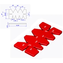 Угол Gage Калибр винтовой резьбовой калибр 20-65 градусов деревообрабатывающий измерительный инструмент инструменты алюминиевый сплав