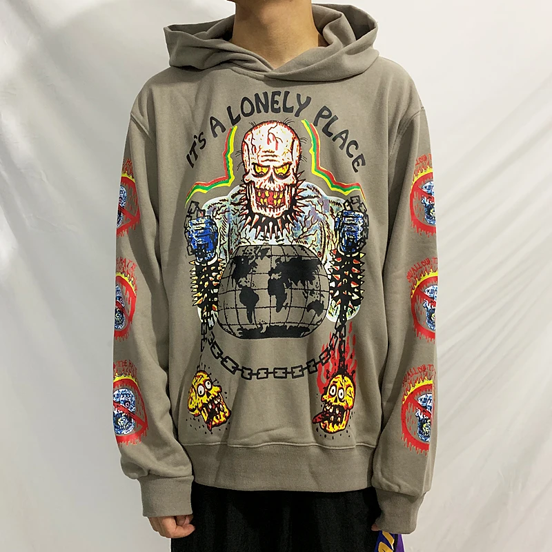 XXXTENTACION Hoodies Men Women High Quality Kanye West Hoodie skull Graffiti Streetwear Season Sweatshirts it is a lonely place XXXTENTACION Hoodies Men Women High Quality Kanye West Hoodie skull Graffiti Streetwear Season Sweatshirts it is a lonely place