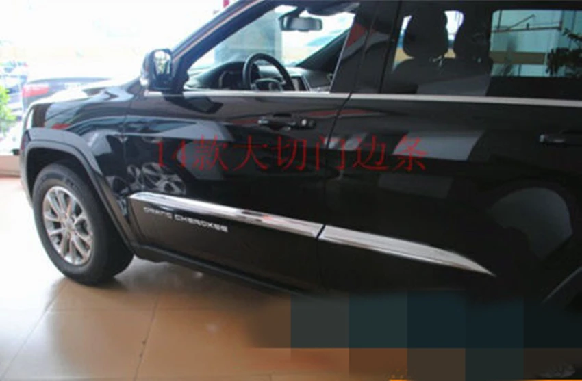 Подходит для- JEEP Grand Cherokee хромированная боковая дверная линия отделка корпуса LF1