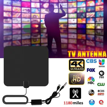 

1180 Miles 4K Digital HDTV Indoor TV Antenna With Amplifier Signal Booster TV Radius Surf Fox Antena HD TV Antennas Aerial