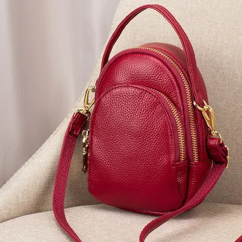 

Wmnuo 2020 Phone Bag Women Vertical Candy Zipper Hand Bag Female Small Cow Leather Crossbody Bags Ladies Money Bag Sac