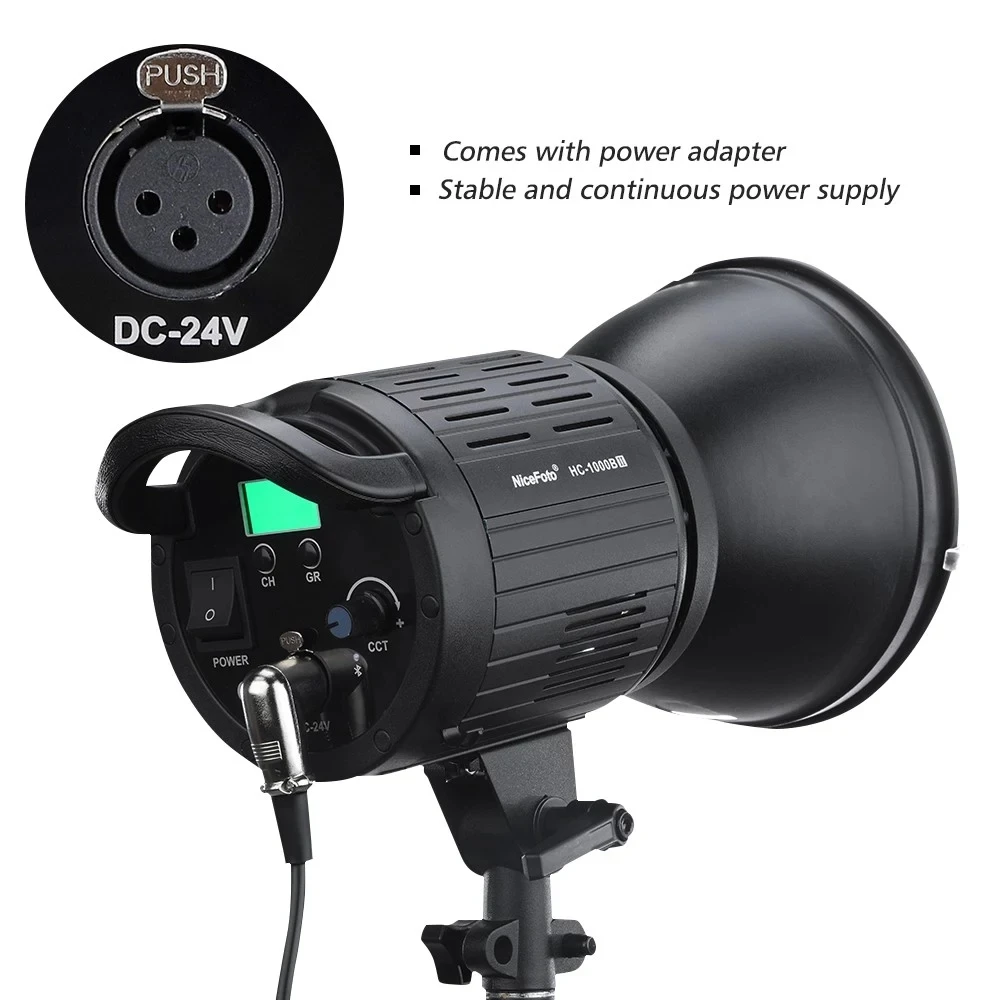 NiceFoto HC-1000BII100W 3200 K/5600 K CRI95+ поддерживает приложение дистанционного управления с цветными фильтрами фотография светодиодный свет лампы