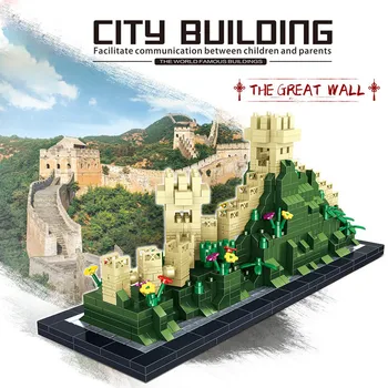 

1202pcs New Sale Micro diamond particles City Live Great Wall of China Building Model Series Learning Toys for Baby Gifts