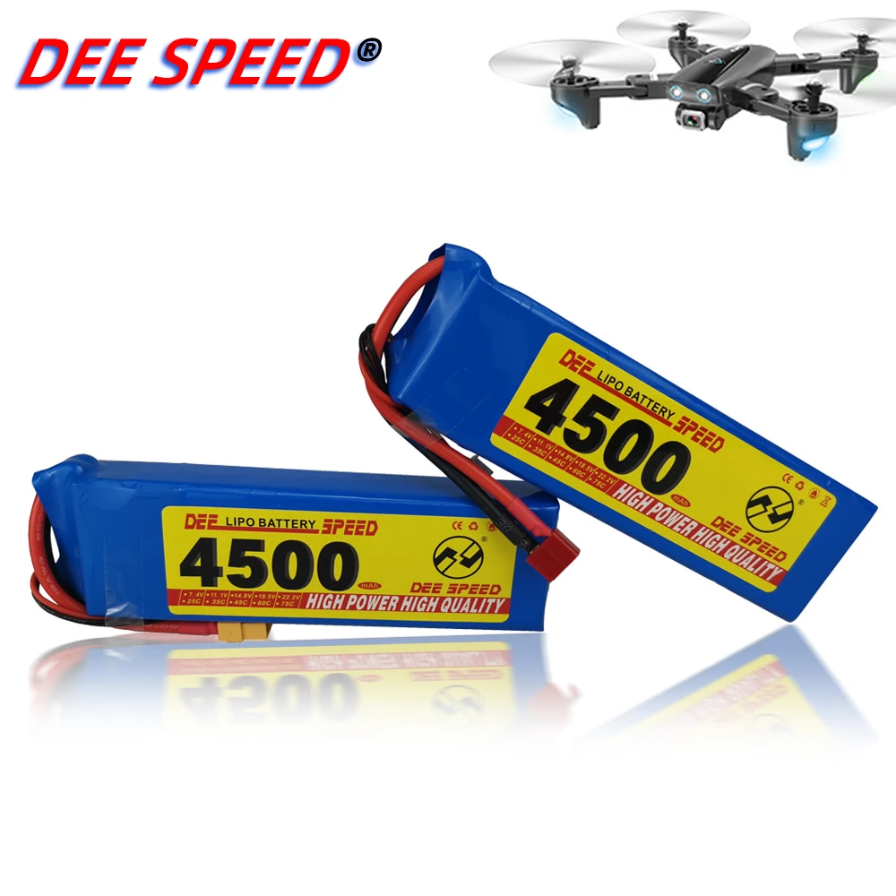 Dee 5S 18 5 V 1300 1500 1800 2200 2600 3000 3500 4200 6000mAh 25C 35C 60C для Вертолет UAV Car 3S LiPo RC|Детали и