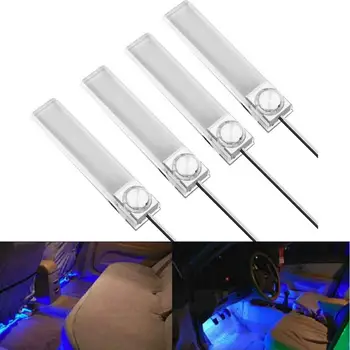 

4 PCS Automobile Environment Atmosphere Lamp Floor Automobile Interior Lamp Atmosphere Decorative Lamp Automobile Accessories