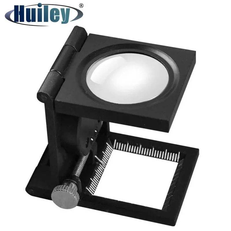 Wholesale 10X Magnifier Desktop Optical Len Magnifying Glass with Fabrics Measure Scale Sewing Thread Counter and 2 LED Light |