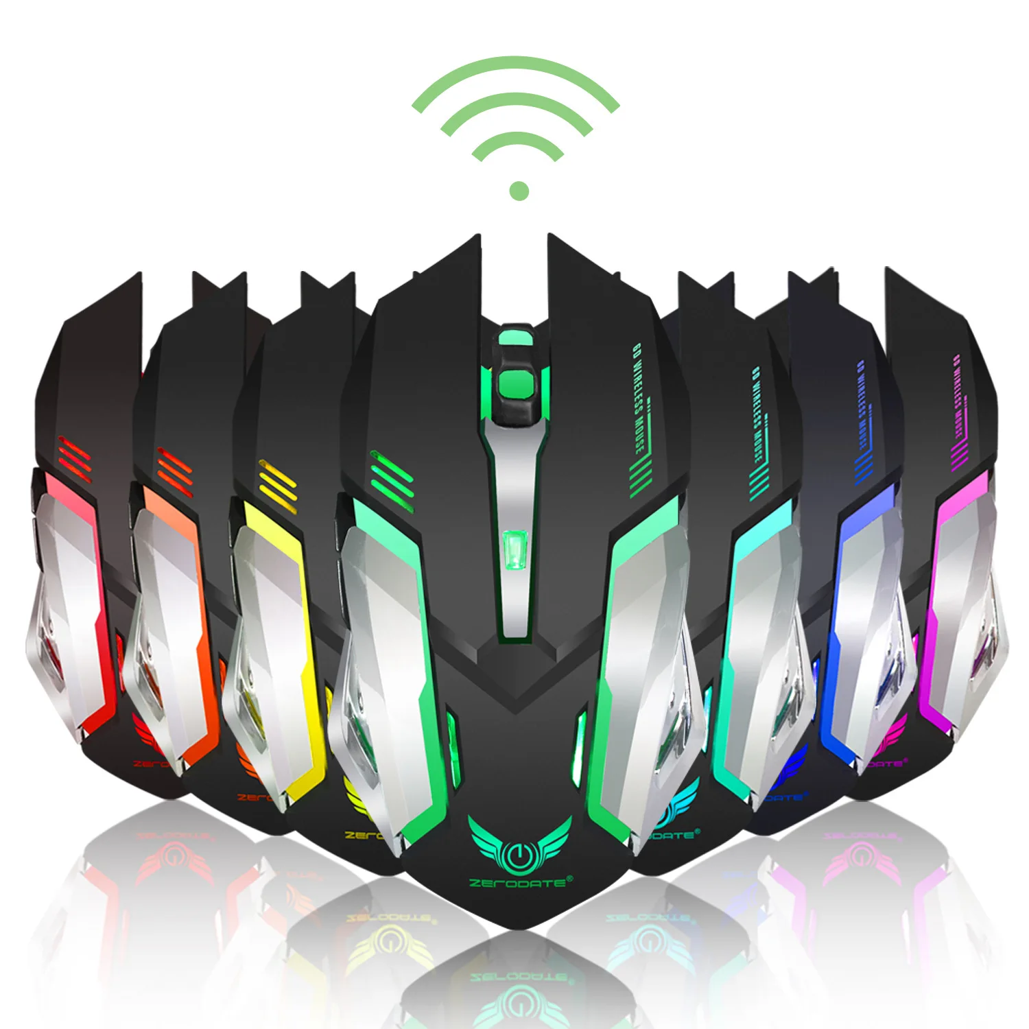 X70 красочная светящаяся игровая мышь 2,4G заряжаемая беспроводная мышь встроенный 600 Miliamps напрямую от производителя в настоящее время Av