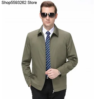 

Men Jacket Middle Age 2020 Autumn Lapel Leisure Jacket Middle-aged And Elderly Men's Wear Dad Pack Coat