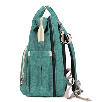 

Nappy Changing Fashion Waterproof Oxford Cloth With Stroller Hook Diaper Bag Baby Care Folding Crib Large Capacity Mom Backpack