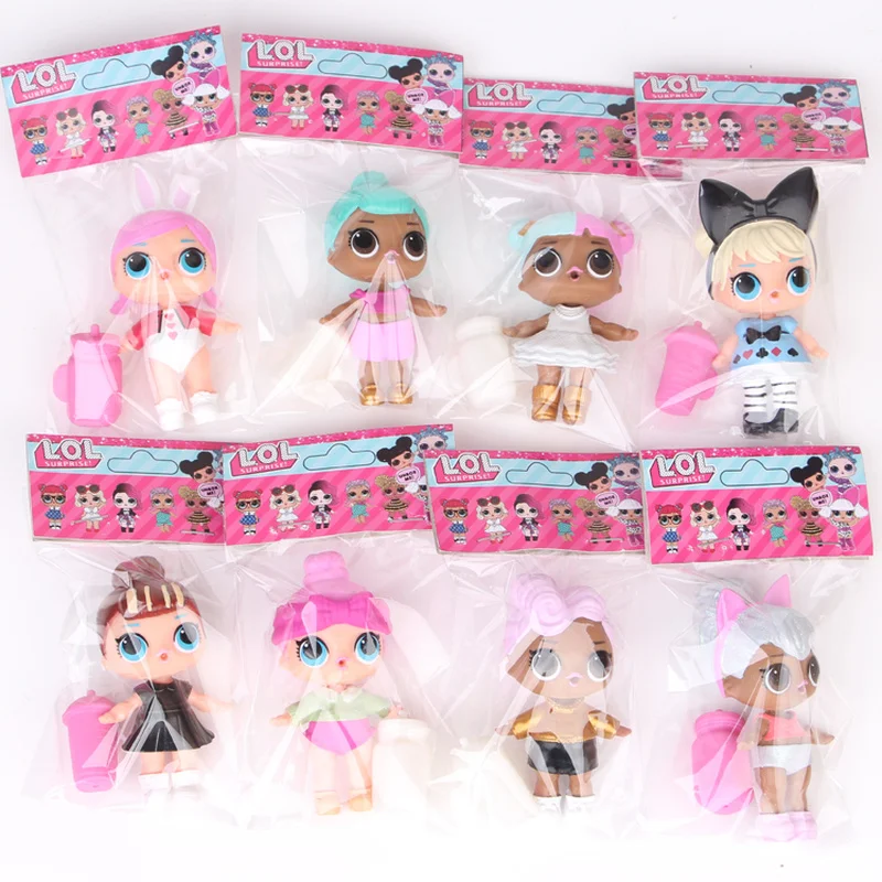 LOL surprise dolls Original lol dolls 8PCS new styles with label bag high quality action figure model surprise dolls sets 8~9CM