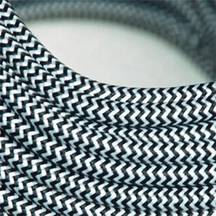 5m~10m lot 2 core Round Textile Electrical Wire  Fabric (26)