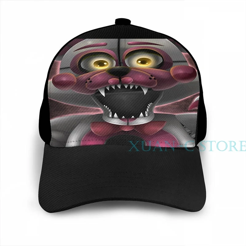 Funtime Foxy баскетбольная Кепка для мужчин и женщин модная черная шляпа унисекс с принтом