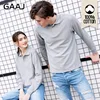 GAAJ 100 Cotton Polo Shirt Men 2022 Brand Shirts For Man Long Sleeve Summer Fashion Clothing Wine Blue Grey Red Navy Mens Polos ► Photo 2/6